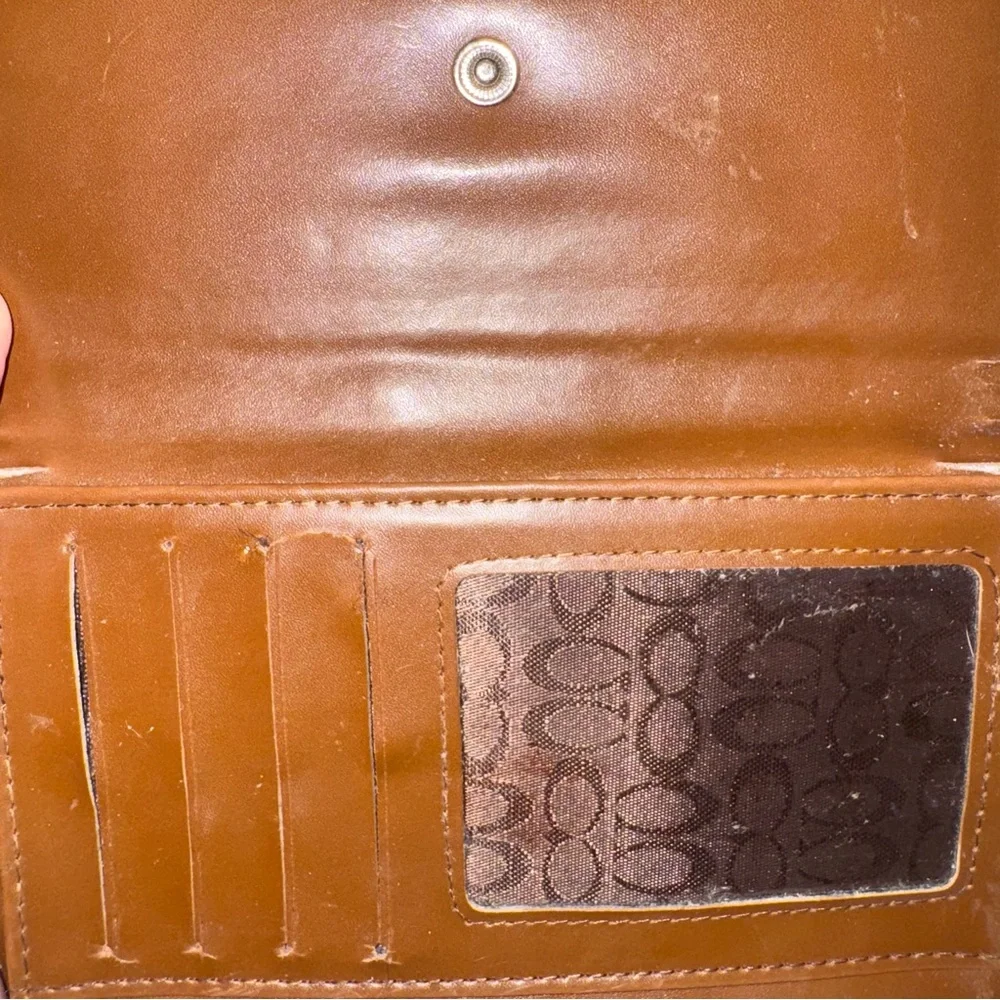 Vintage Coach Hampton Signature Canvas Wallet